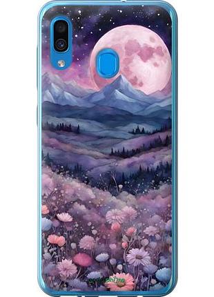 Чехол на samsung galaxy a20 2019 a205f ночь луна арт самсунг а20 2019 а205ф