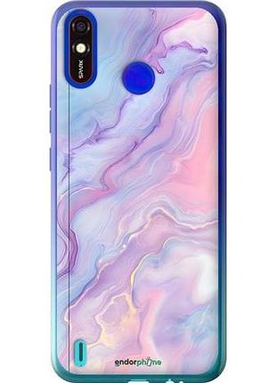 Чехол на tecno spark 4 lite нежный мрамор текно спарк 4 лайт