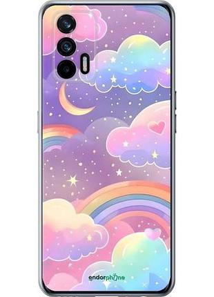 Чохол на realme gt 5g хмари та веселка