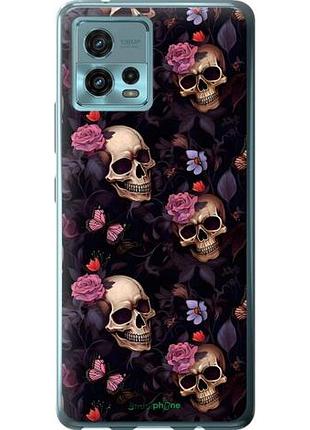 Чохол на motorola g72 черепа та троянди