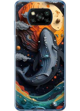 Чехол на xiaomi poco x3 кит в космосе сяоми поко х3