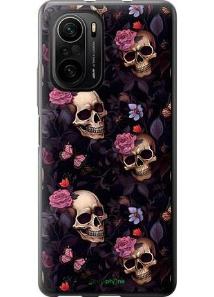 Чохол на xiaomi poco f3 черепа та троянди