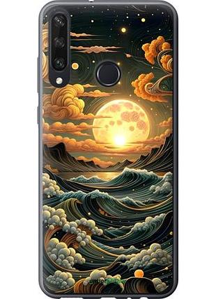 Чехол на huawei y6p арт волны хуавей у6p