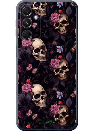 Чехол на samsung galaxy m34 5g черепа и розы самсунг м34 5г