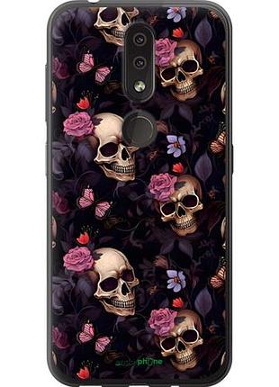 Чехол на nokia 4.2 черепа и розы нокиа 4.2