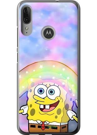 Чехол на motorola moto e6 plus спанч боб, sponge bob моторола мото е6 плюс