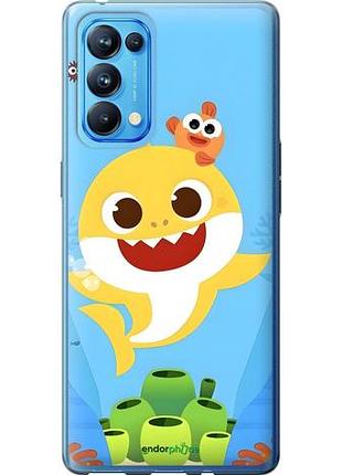 Чехол на oppo reno5 pro бейби шарк оппо рено5 про