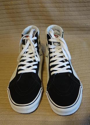 Высокие комбинированные черно-белые кеды vans sk8-hi/ peanuts принт joe cool 44 р. ( 28,5 см.) 2