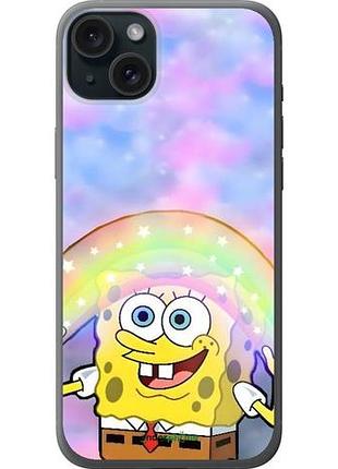 Чехол на iphone 15 plus спанч боб, sponge bob айфон 15 плюс