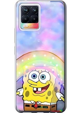 Чехол на realme 8 спанч боб, sponge bob риалми 8