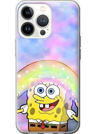 Чехол на iphone 13 pro спанч боб, sponge bob айфон 13 про