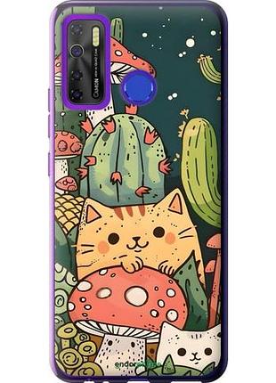 Чохол на tecno spark 5 pro kd7 коти гриби