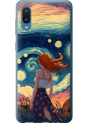 Чехол на samsung galaxy a02 a022g девушка арт самсунг а02 а022г