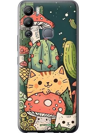 Чохол на infinix hot 12i коти гриби