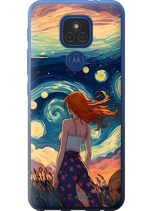 Чохол на motorola e7 plus дівчина арт