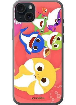 Чехол на iphone 15 plus бейби шаркс айфон 15 плюс