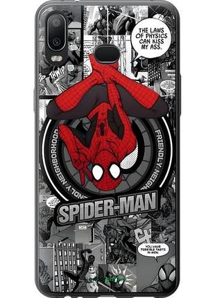 Чехол на samsung galaxy a6s человек паук, spiderman самсунг а6с
