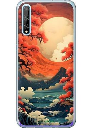 Чехол на huawei p smart s природа японии хуавей п смарт с