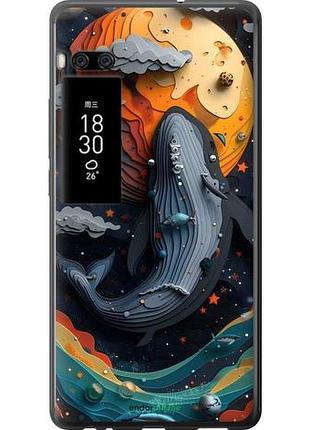Чехол на meizu pro 7 plus кит в космосе мейзу про 7 плюс
