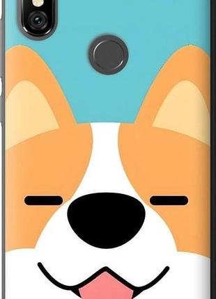 Чехол на xiaomi redmi note 6 pro забавный корги сяоми редми ноут 6 про