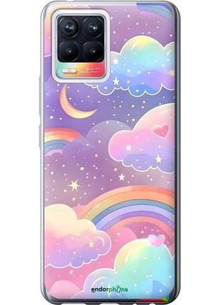 Чехол на realme 8 облака и радуга риалми 8