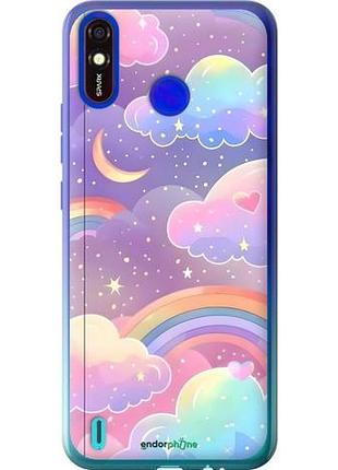 Чохол на tecno spark 4 lite хмари та веселка