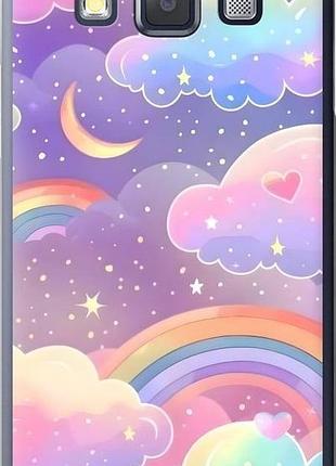 Чехол на samsung galaxy a3 a300h облака и радуга самсунг а3 а300х