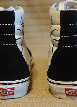 Высокие комбинированные черно-белые кеды vans sk8-hi/ peanuts принт joe cool 44 р. ( 28,5 см.) 9