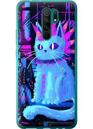 Чехол на xiaomi redmi 9 кот панк сяоми редми 9