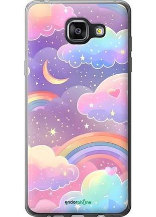 Чехол на samsung galaxy a5 (2016) a510f облака и радуга самсунг а5 (2016) а510ф