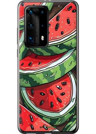 Чехол на huawei p40 pro plus арбуз хуавей п40 про плюс