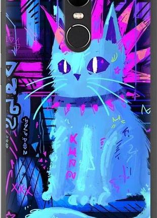 Чехол на xiaomi redmi note 4x кот панк