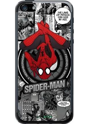 Чехол на iphone se человек паук, spiderman айфон се
