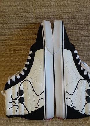 Высокие комбинированные черно-белые кеды vans sk8-hi/ peanuts принт joe cool 44 р. ( 28,5 см.) 8