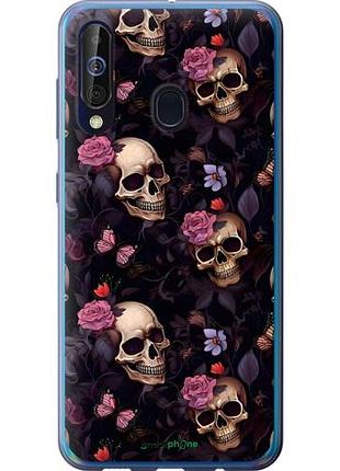 Чохол на samsung galaxy a60 2019 a606f черепа та троянди