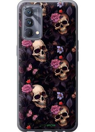 Чехол на realme gt master черепа и розы риалми гт мактер