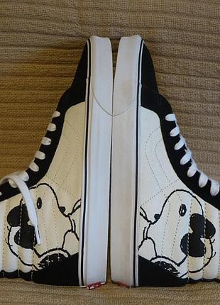 Высокие комбинированные черно-белые кеды vans sk8-hi/ peanuts принт joe cool 44 р. ( 28,5 см.) 7