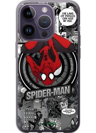 Чехол на iphone 14 pro человек паук, spiderman айфон 14 про