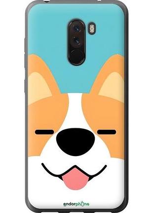 Чехол на xiaomi pocophone f1 забавный корги сяоми покоphone ф1