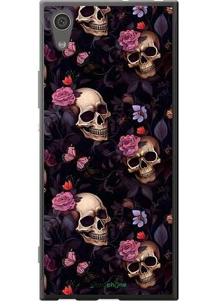 Чохол на sony xperia xa1 g3112 черепа та троянди