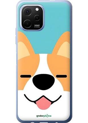 Чехол на huawei nova y61 забавный корги хуавей нова у61