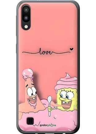 Чехол на samsung galaxy m10 спанч боб, sponge bob самсунг м10