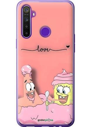 Чехол на realme 5 спанч боб, sponge bob риалми 5