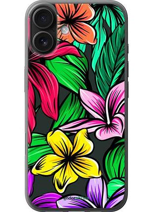 Чехол на iphone 16 plus тропические цветы 1 "4753u-3714-10746"