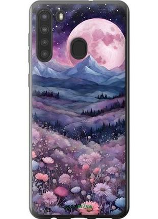 Чехол на samsung galaxy a21 ночь луна арт самсунг а21
