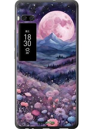 Чехол на meizu pro 7 plus ночь луна арт мейзу про 7 плюс