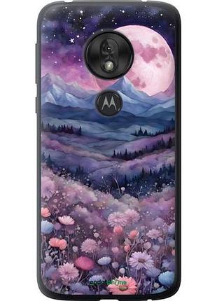 Чехол на motorola moto g7 play ночь луна арт моторола мото г7 плей