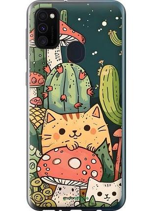 Чохол на samsung galaxy m30s 2019 коти гриби