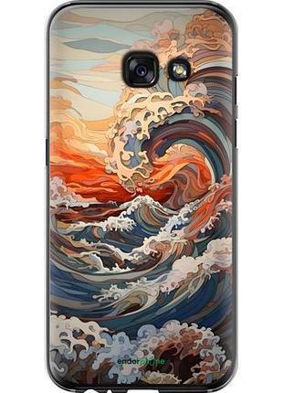 Чехол на samsung galaxy a3 (2017) арт волны самсунг а3 (2017)
