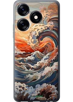 Чехол на tecno spark 10c арт волны текно спарк 10с